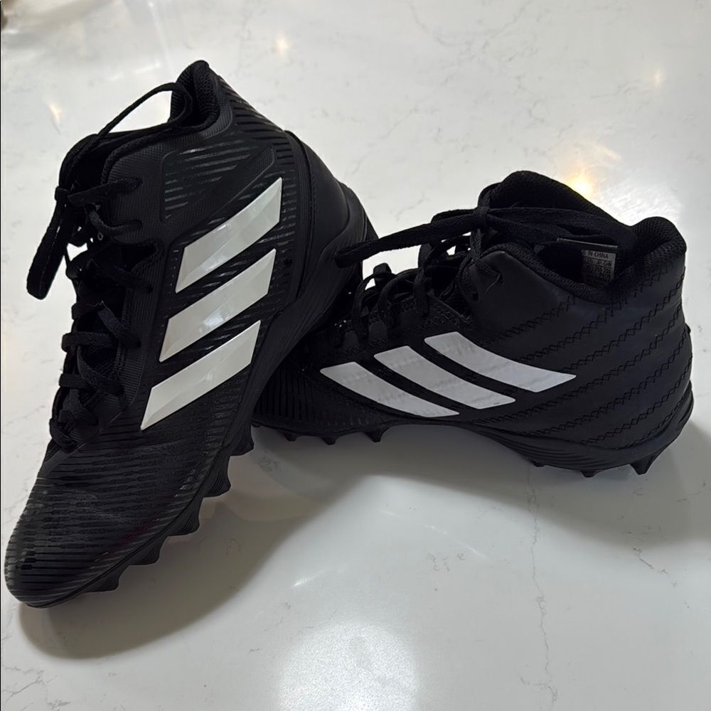 Adidas Baseball Cleats Black and White.  Size Men’s 7.5
